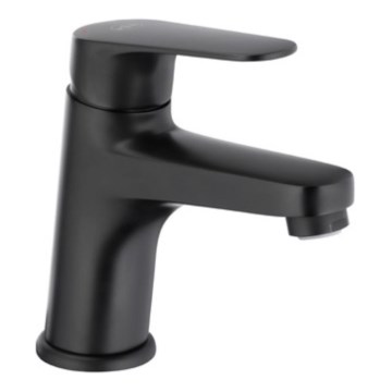 KFA Armatura 5552-815-81 - Kraan voor wastafel + afval met overloop OTAVA 15 cm mat zwart