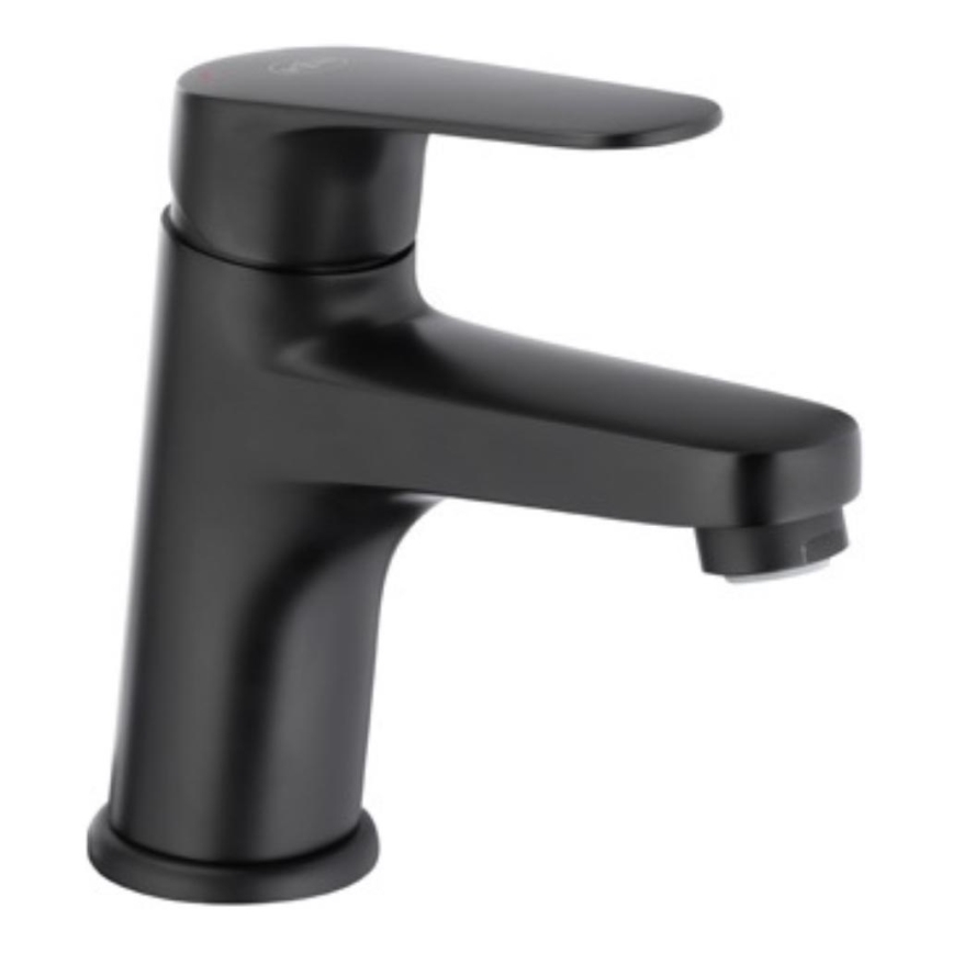 KFA Armatura 5552-815-81 - Kraan voor wastafel + afval met overloop OTAVA 15 cm mat zwart