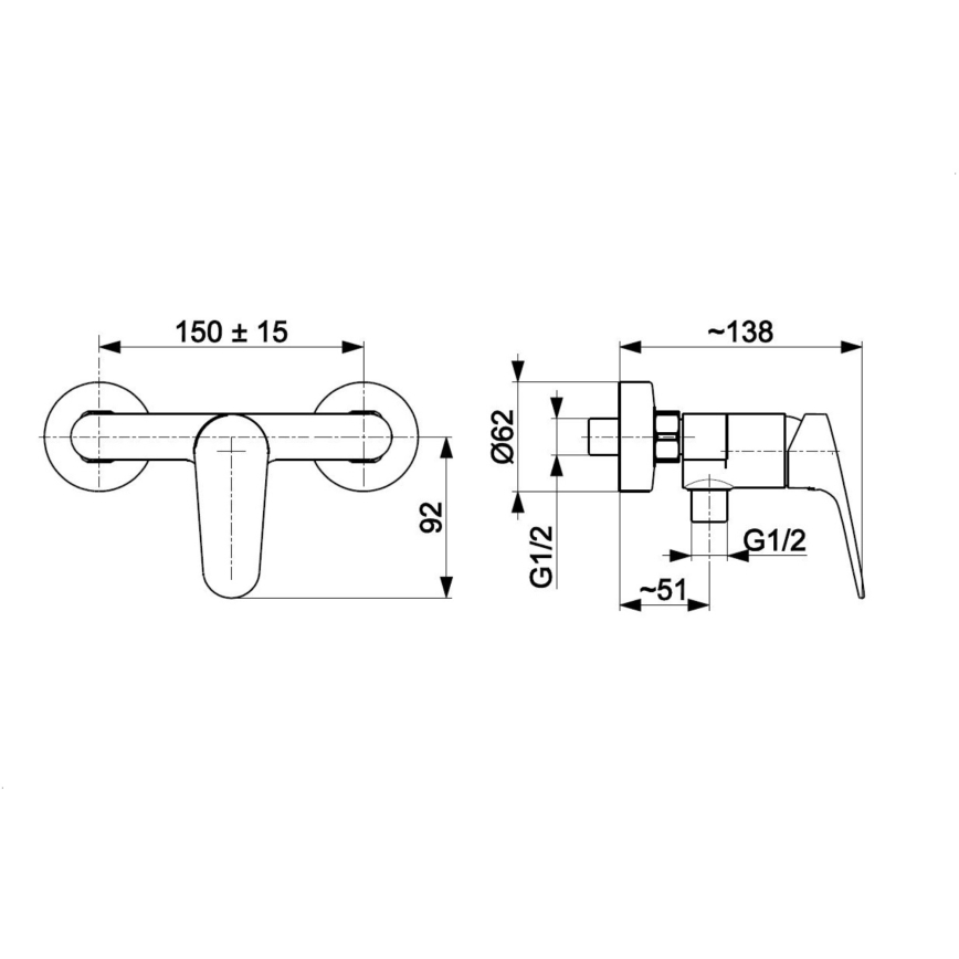 KFA Armatura 5556-010-81 - Robinet de douche OTAVA mat noir