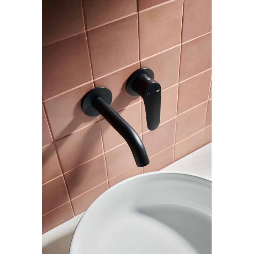 KFA Armatura 5559-810-81 - Wastafelkraan voor inbouwmontage OTAVA mat zwart