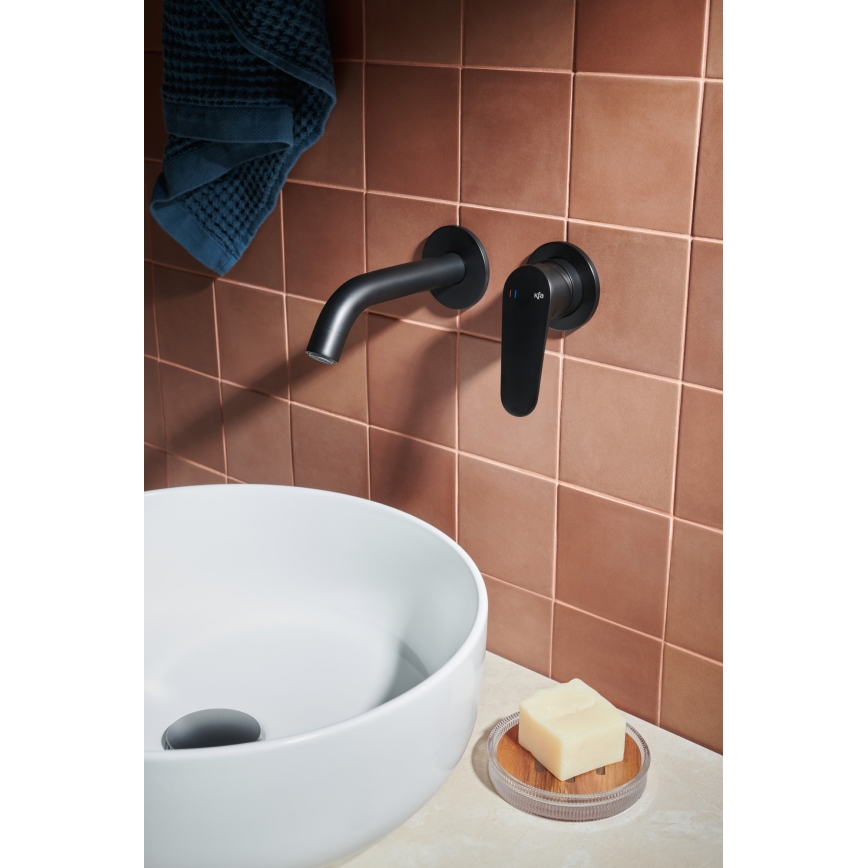 KFA Armatura 5559-810-81 - Wastafelkraan voor inbouwmontage OTAVA mat zwart