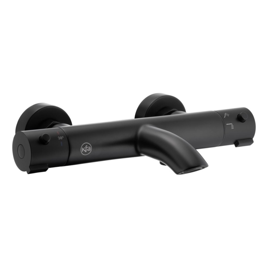 KFA Armatura 5734-010-81 - Robinet thermostatique de baignoire MOZA noir mat
