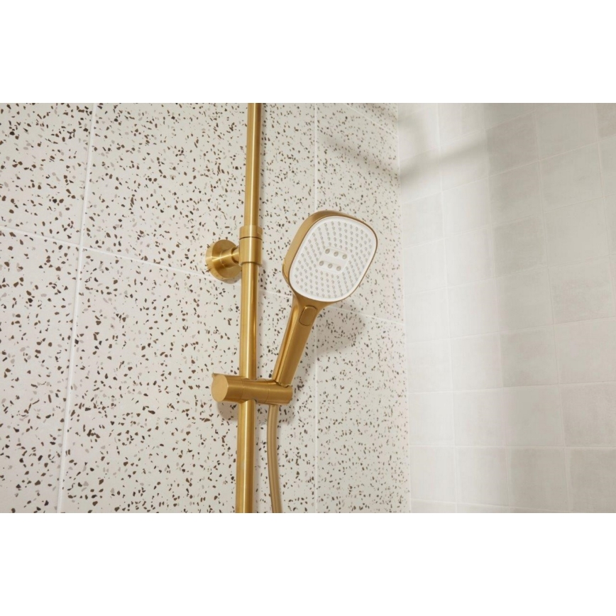 KFA Armatura 5756-910-31 - Doucheset met thermostatische mengkraan MALAGA, geborsteld goud