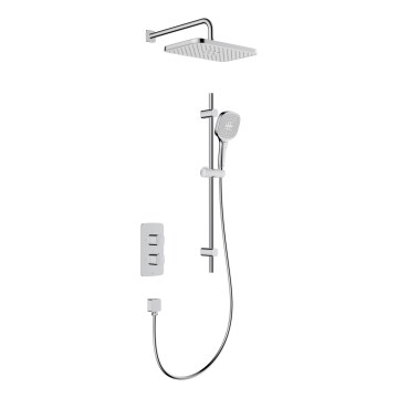 KFA Armatura 5759-301-00 - Doucheset met thermostatische inbouwmengkraan MALAGA, glanzend chroom