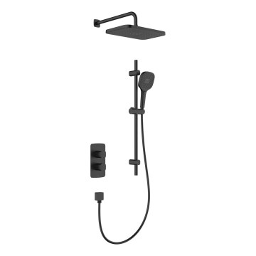 KFA Armatura 5759-301-81 - Doucheset met thermostatische inbouwkraan MALAGA zwart