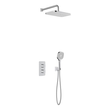 KFA Armatura 5759-501-00 - Doucheset met thermostatische inbouwmengkraan MALAGA glanzend chroom