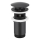 KFA Armatura 660-254-81 - Lavabo déchets avec trop-plein CLICK-CLACK d. 6,6 cm laiton/mat noir
