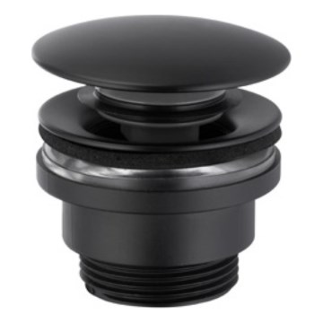 KFA Armatura 660-310-81 - Bonde de lavabo CLICK-CLACK d. 6,6 cm laiton/mat noir
