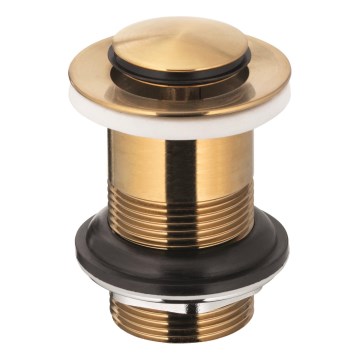 KFA Armatura 660-353-31 - Bonde de lavabo sans trop-plein CLICK-CLACK d. 6,2 cm laiton/poli doré