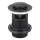 KFA Armatura 660-354-81 - Lavabo déchets avec trop-plein CLICK-CLACK d. 6,2 cm laiton/mat noir
