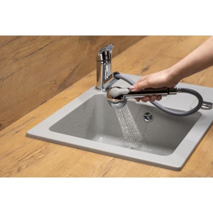 KFA Armatura 6613-110-00 - Robinet d'évier avec douchette extractible INDIRA chrome brillant