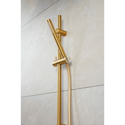 KFA Armatura 841-363-31 - Douche set MOZA roestvrij staal/geborsteld goud