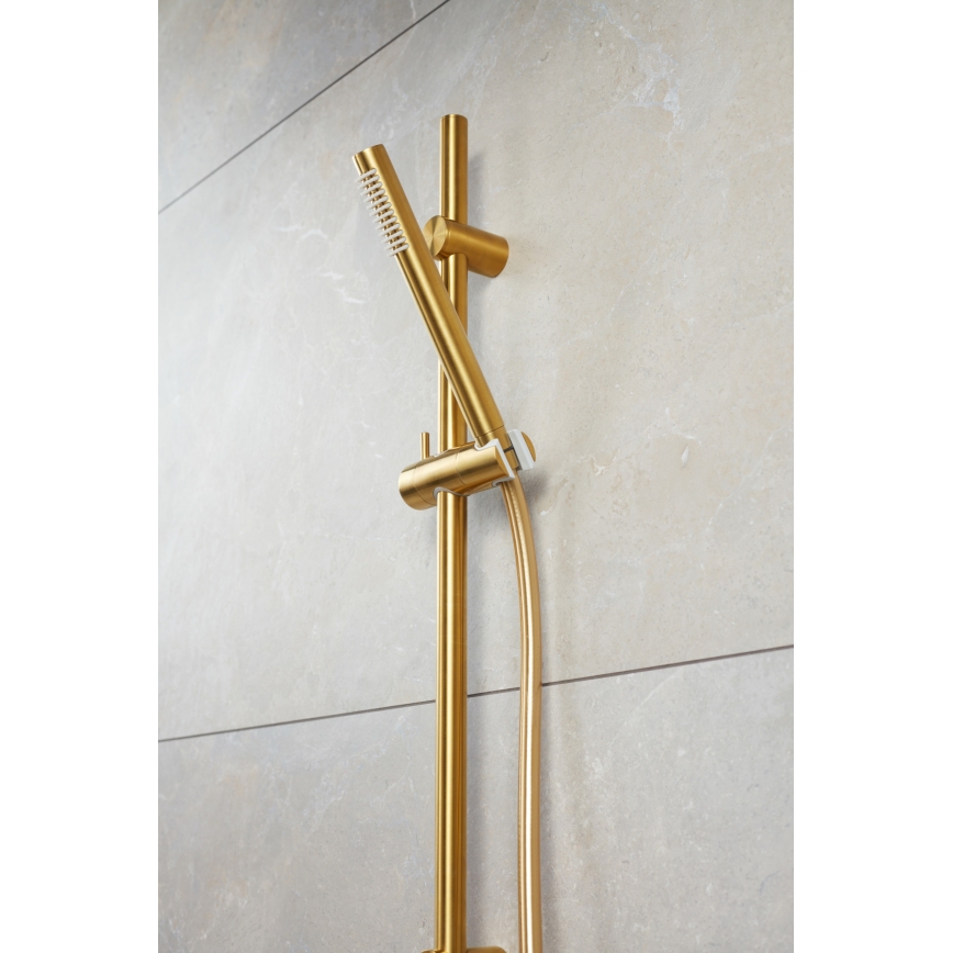 KFA Armatura 841-363-31 - Douche set MOZA roestvrij staal/geborsteld goud