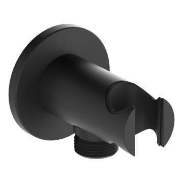KFA Armatura 845-053-81 - Porte-douche rond avec écoulement MOZA laiton/mat noir