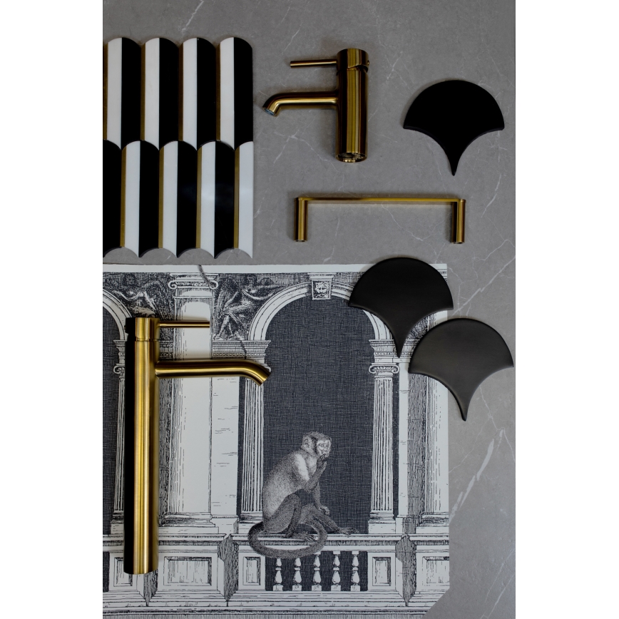KFA Armatura 864-025-31 - Porte-serviettes mural 24 cm acier inoxydable/poli doré