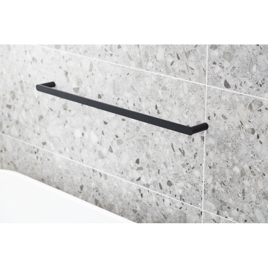 KFA Armatura 864-025-81 - Porte-serviettes mural 24 cm acier inoxydable/mat noir