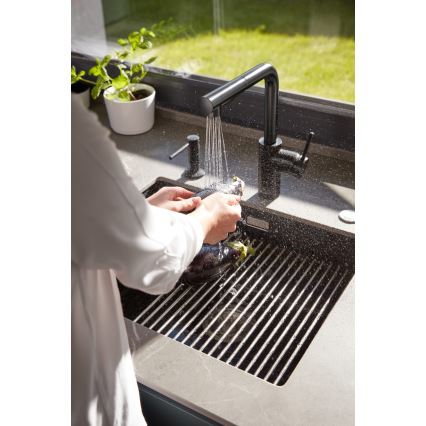 KFA Armatura 990-100-81 - Verzonken zeepdispenser DUERO roestvrij/mat zwart