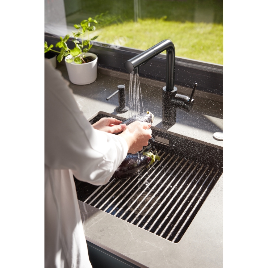 KFA Armatura 990-100-81 - Verzonken zeepdispenser DUERO roestvrij/mat zwart