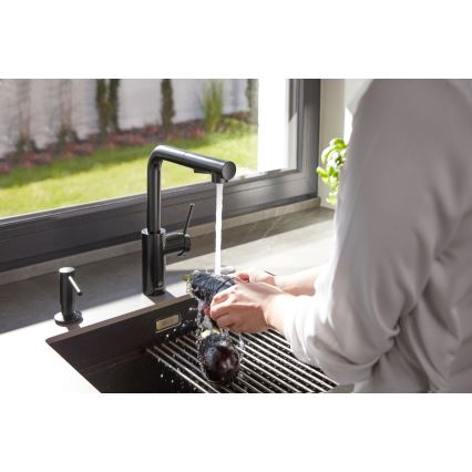 KFA Armatura 990-100-81 - Verzonken zeepdispenser DUERO roestvrij/mat zwart