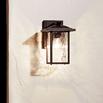 Kichler - Applique murale extérieure CAPPANNA S 1xE27/60W/230V IP44 noire