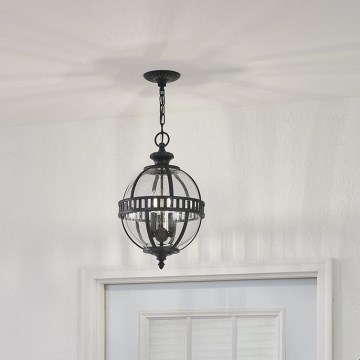 Kichler - Buitenhanglamp aan ketting HALLERON 3xE14/60W/230V IP44