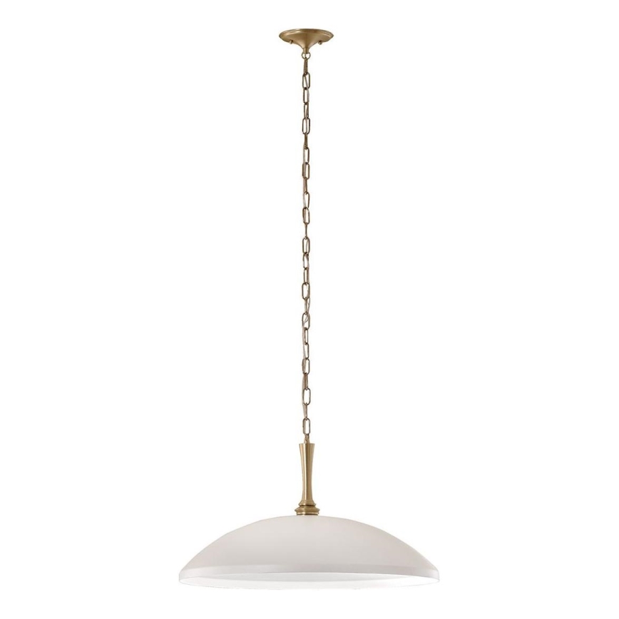 Kichler - Hanglamp aan een ketting DELAROSA 1xE27/60W/230V wit/messing