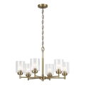 Kichler - Hanglamp aan een ketting WINSLOW 6xE27/60W/230V diameter 66 cm messing
