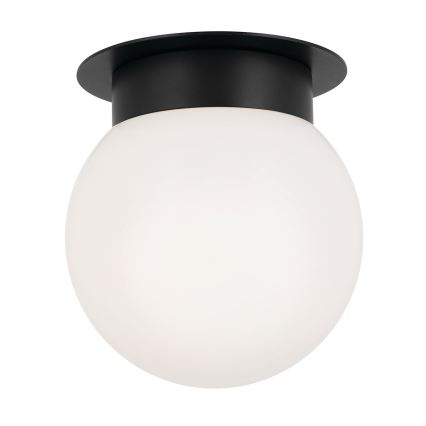 Kichler - Plafondlamp ALBERS 1x E27/40W/230V Ø 20,3 cm zwart