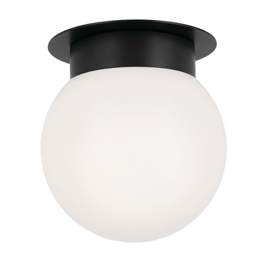 Kichler - Plafondlamp ALBERS 1x E27/40W/230V Ø 20,3 cm zwart