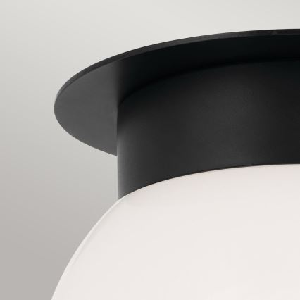 Kichler - Plafondlamp ALBERS 1x E27/40W/230V Ø 20,3 cm zwart