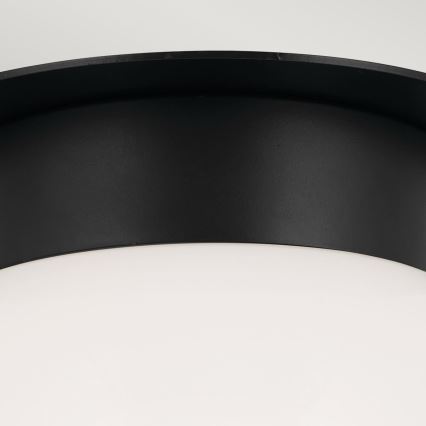 Kichler - Plafondlamp ALBERS 1x E27/40W/230V Ø 20,3 cm zwart