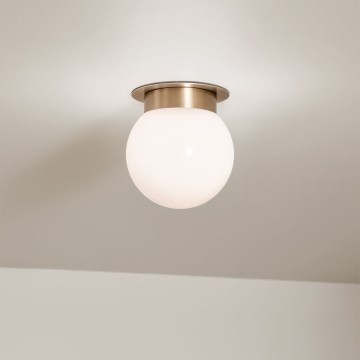 Kichler KL-ALBERS-F-G-CPZ-Plafondlamp ALBERS 1xE27/40W/230V Ø20,3 cm goudkleurig