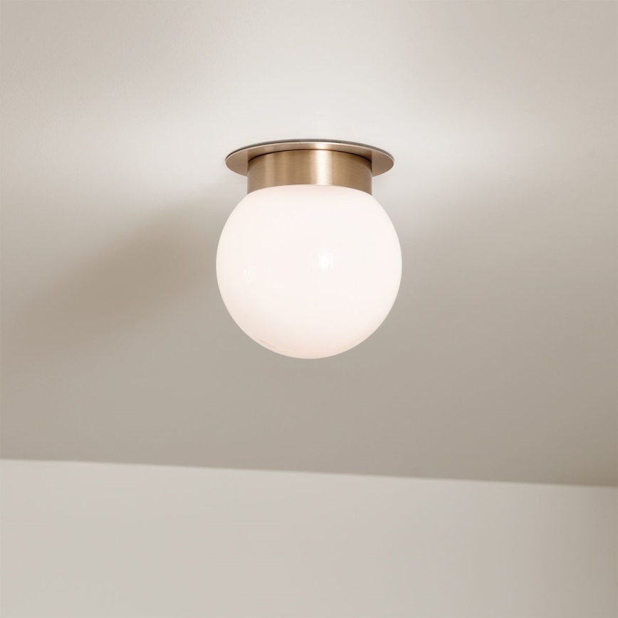 Kichler KL-ALBERS-F-G-CPZ-Plafondlamp ALBERS 1xE27/40W/230V Ø20,3 cm goudkleurig
