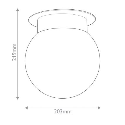 Kichler KL-ALBERS-F-G-CPZ-Plafondlamp ALBERS 1xE27/40W/230V Ø20,3 cm goudkleurig