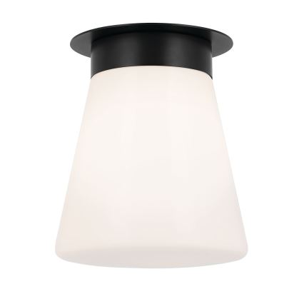 Kichler - Plafondlamp ALBERS 1xE27/40W/230V Ø 21,6 cm zwart