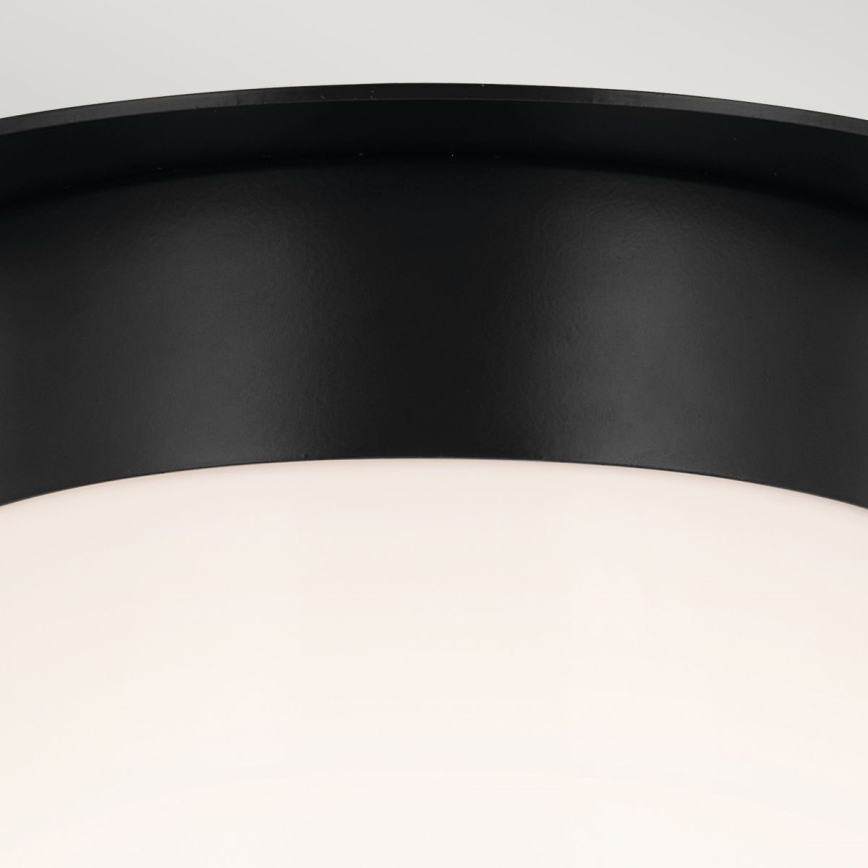 Kichler - Plafonnier ALBERS 1xE27/40W/230V Ø 21,6 cm noir