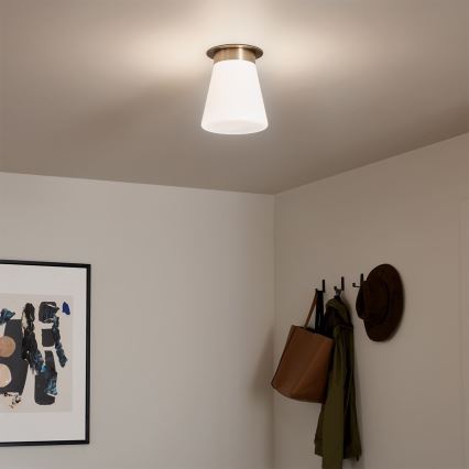 Kichler - Plafondlamp ALBERS 1xE27/40W/230V Ø 21,6 cm brons