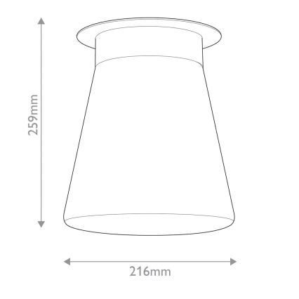 Kichler - Plafondlamp ALBERS 1xE27/40W/230V Ø 21,6 cm brons