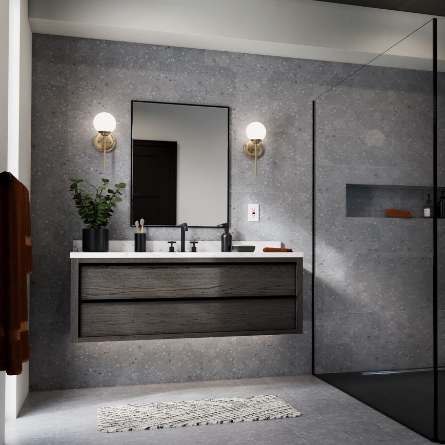 Kichler - Applique murale salle de bain LED BENNO 1xG9/3W/230V IP44 laiton