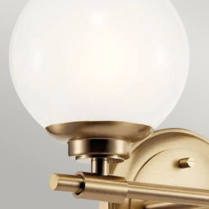 Kichler - Applique murale salle de bain LED BENNO 2xG9/3W/230V IP44 laiton