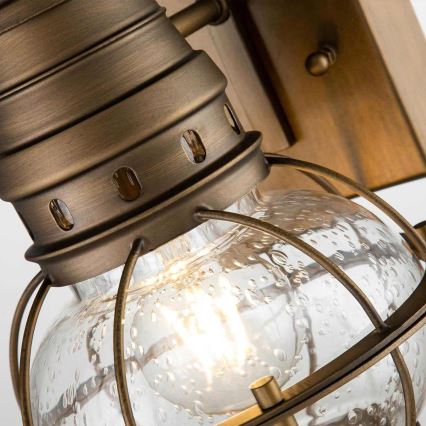 Kichler - Applique murale d'extérieur BRIDGE POINT 1xE27/60W/230V IP44 laiton