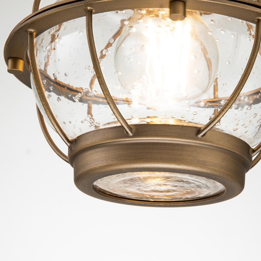 Kichler - Buitenhanglamp aan ketting BRIDGE POINT 1xE27/60W/230V IP44 bronskleurig