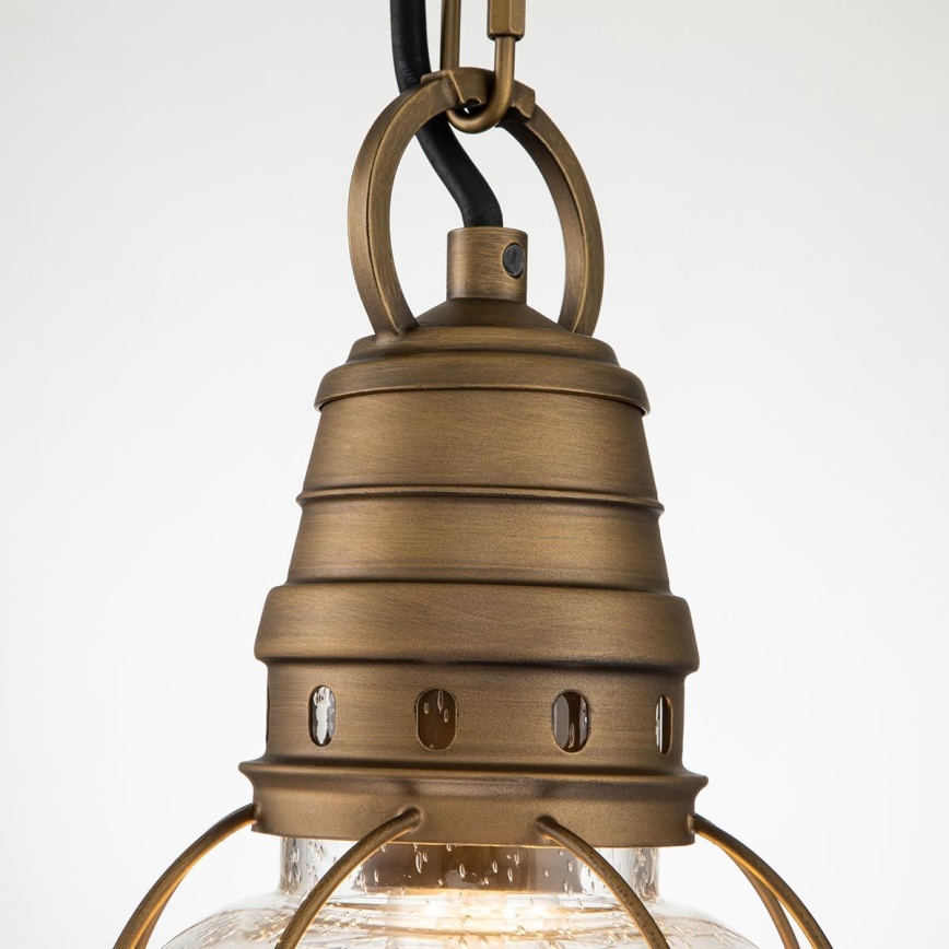 Kichler - Buitenhanglamp aan ketting BRIDGE POINT 1xE27/60W/230V IP44 bronskleurig