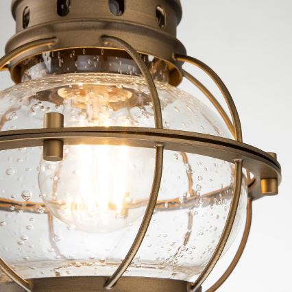 Kichler - Buitenhanglamp aan ketting BRIDGE POINT 1xE27/60W/230V IP44 bronskleurig