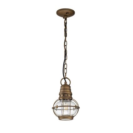 Kichler - Buitenhanglamp aan ketting BRIDGE POINT 1xE27/60W/230V IP44 bronskleurig