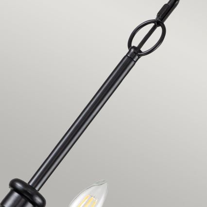 Kichler - Kroonluchter aan ketting CAPITOL HILL 12xE14/40W/230V zwart