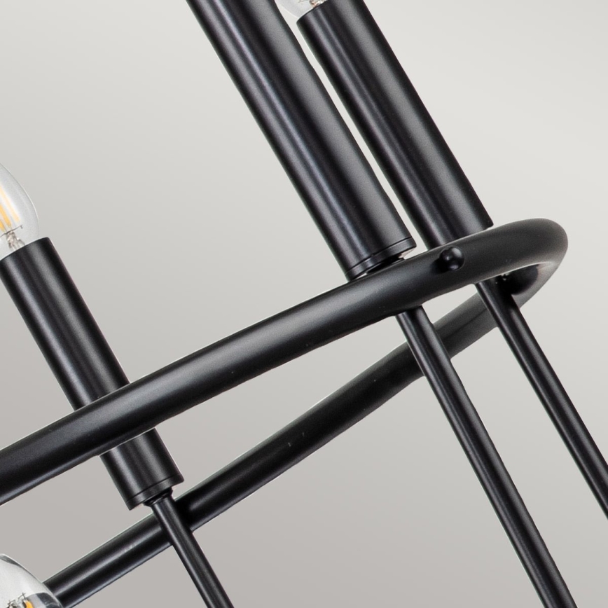 Kichler - Kroonluchter aan ketting CAPITOL HILL 12xE14/40W/230V zwart