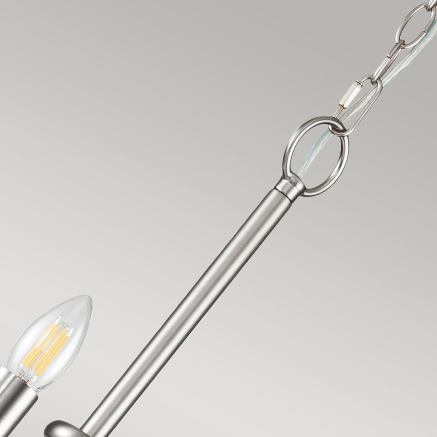 Kichler - Kroonluchter aan ketting CAPITOL HILL 12xE14/40W/230V mat chroom