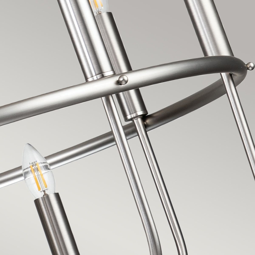 Kichler - Kroonluchter aan ketting CAPITOL HILL 12xE14/40W/230V mat chroom