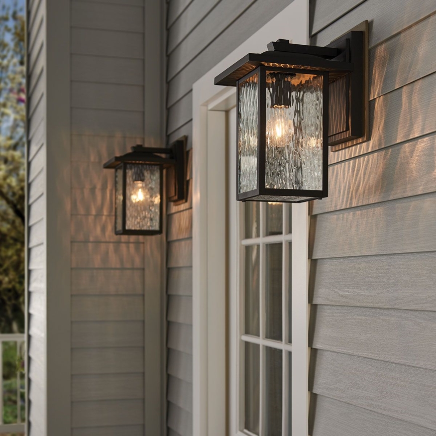 Kichler - Wandlamp voor buiten CAPPANNA 1xE27/60W/230V IP44 zwart